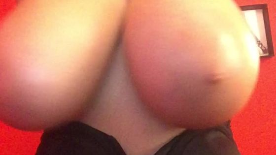 Oil on my huge boobs