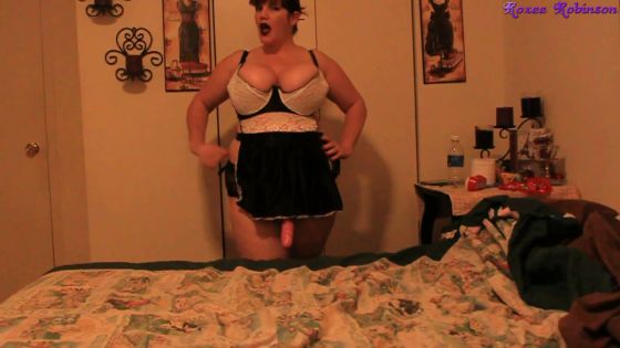 French Maid Strap on - ClipFoo video on CurveFanz