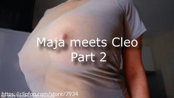 Maja meets Cleo Part 2 - Cleo's Big Boobs Bouncing in Super Slowmo
