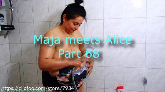 Maja meets Alice Part 68 A Hot Afternoon Shower with Busty Alice