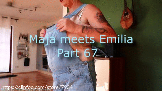 Maja meets Emilia Part 67 How to wear a Dungaree with Big Boobs