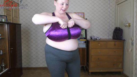 Excercise In Small Sports Bra