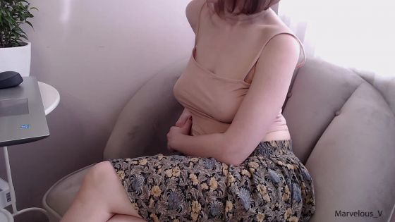 Young horny amateur watching porn and playing with herself