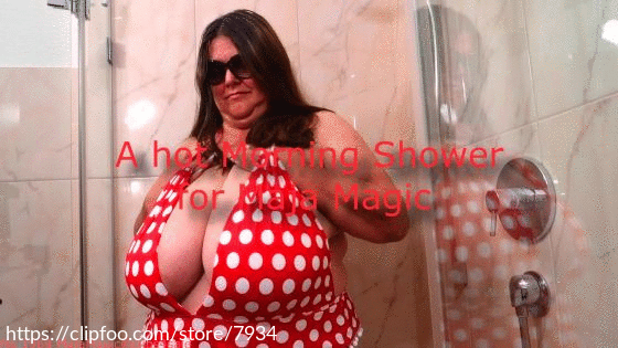 Maja takes a hot Morning Shower