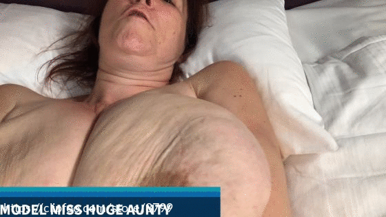 Mrs Huge Aunty boob tease