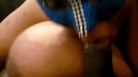 DOMINICAN CO WORKER BLUE MASK SUCK MOUTH FULL 2